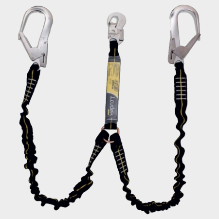 Mijloace de legatură și absorbitoare de energie - Sekuralt 383, Absorbant de energie cu longe elastică dublă, 2 m, cu 3 conectori