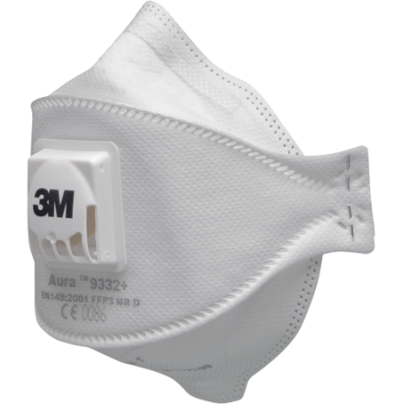 Semi-măști reutilizabile - Semimască FFP3 cu valvă 3M 9332 Aura - Protecție respiratorie