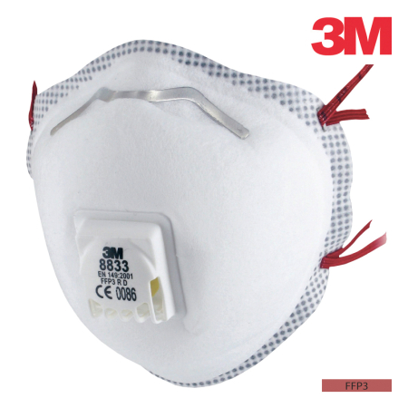 Semi-măști reutilizabile - 3M, Semimască tip cupă cu supapă de protecție respiratorie FFP3