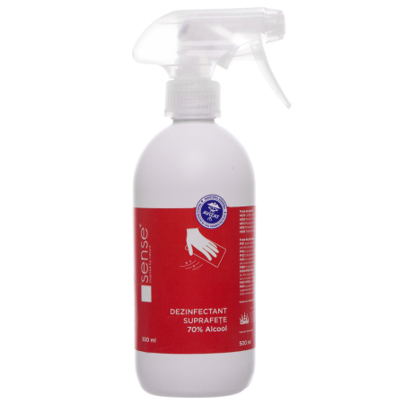 CURĂȚENIE ȘI INGRIJIRE - RENANIA SENSE, Dezinfectant pentru suprafețe cu 70% alcool și glicerină, 500 ml