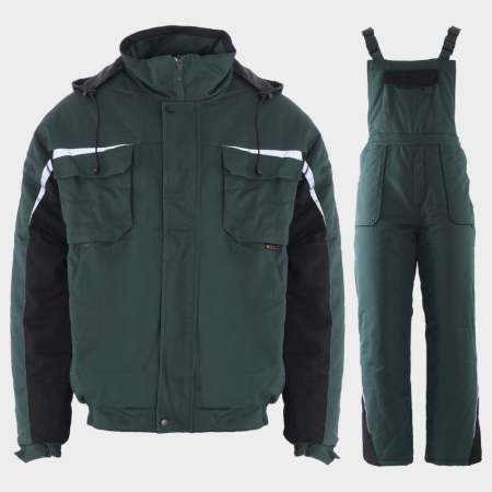 Imbracaminte TERMOIZOLANTĂ - KASTOR WINTER, Set de iarnă jachetă și pantaloni cu pieptar din bumbac hidrofobizat, 240 g/mp, căptușeală din poliester