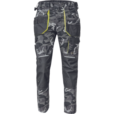 IMBRACAMINTE - SHELDON CAMOU, Pantaloni de lucru din poliester și bumbac, 270 g/mp