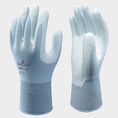 Mănuși Textile Imersate - SHOWA 265R, Manusi de protectie din poliester, imersate in nitril