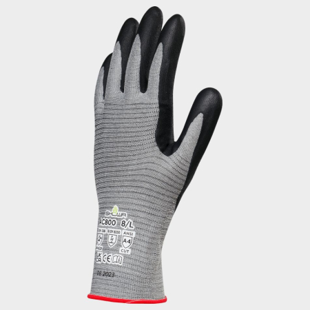 SHOWA AC800, Mănuși anti-tăiere din HPPE cu strat nitrilic și fir antistatic, touchscreen [3]