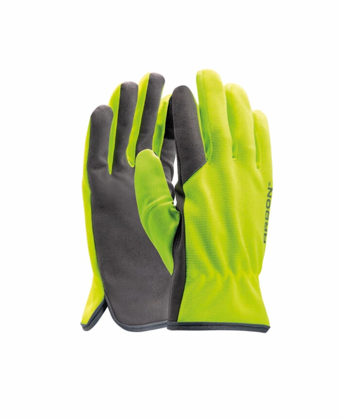 PROTECȚIA MÂINILOR - SIENOS REFLEX, Mănuși de protecție mecanică din piele ecologică cu bandă reflectorizantă