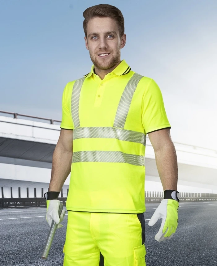 SIGNAL, Tricou polo HI-VIS cu mânecă scurtă din amestec bumbac-poliester, 150 g/mp [1]