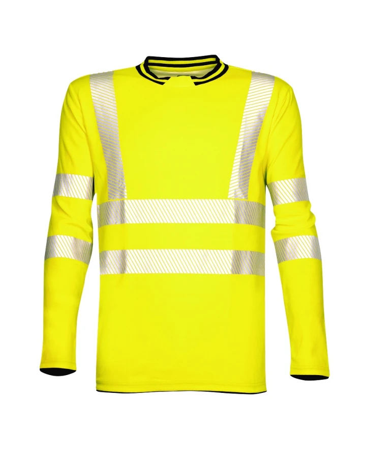 Tricouri si bluze reflectorizante (HI-VIS) - SIGNAL, Tricou reflectorizant HI-VIS mânecă lungă cu protecție UV, 55% bumbac 45% poliester, 150 g/mp