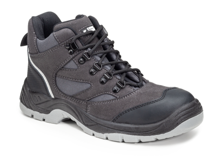 Bocanci - SILVER S3 SRC, Bocanci de protecție din piele întoarsă hidrofugă, bombeu oțel, lamelă antiperforație oțel, talpă PU2D antiderapantă