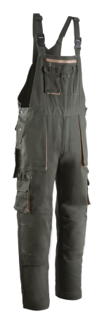 SNIPER II, Salopetă cu pieptar din twill 100% bumbac, protecție genunchi, 300 g/mp [4]