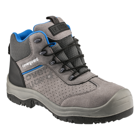 Bocanci - SODALITE HIGH S1P SRC, Bocanci de protecție din piele întoarsă și plasă respirabilă, bombeu compozit, lamelă textilă antiperforație, talpă PU2D antiderapantă