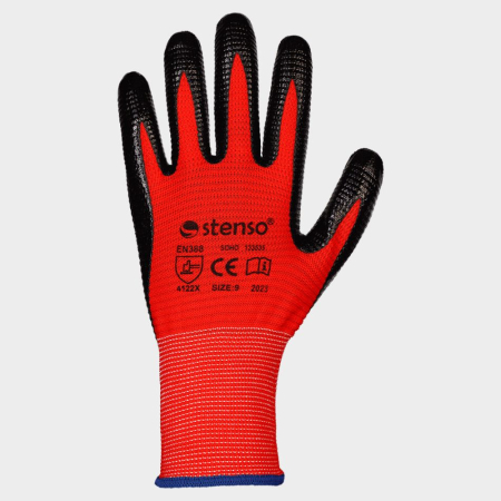 SOHO, Manusi de protectie mecanica din nitril pe tricot poliester fara cusaturi [2]