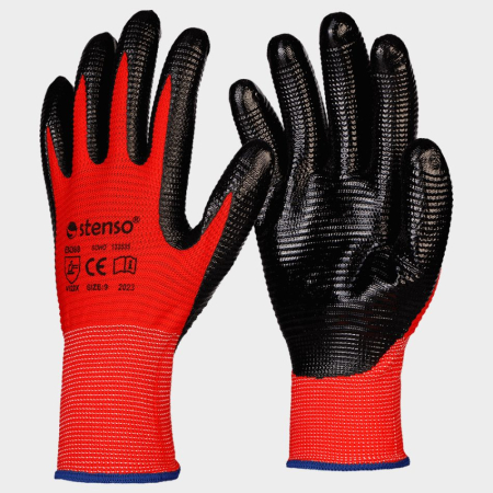 Protecție mecanică - SOHO, Manusi de protectie mecanica din nitril pe tricot poliester fara cusaturi