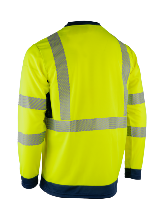 SOMO, Tricou HI-VIS cu mâneci lungi din tricot bird-eye reciclat GRS, 150 g/mp [1]