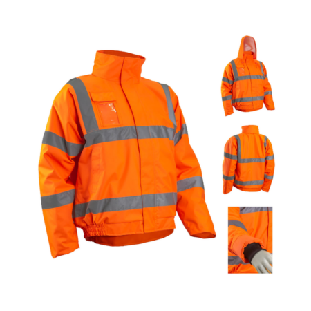 SOUKOU FLUO, Jachetă HI-VIS de iarnă tip Pilot, din poliester Oxford 300D și PU, căptușeală termică 160 g/mp [3]
