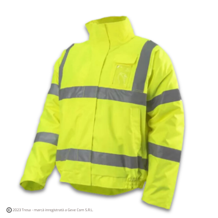 Jachete reflectorizante (HI-VIS) - SOUKOU FLUO, Jachetă HI-VIS de iarnă tip Pilot, din poliester Oxford 300D și PU, căptușeală termică 160 g/mp