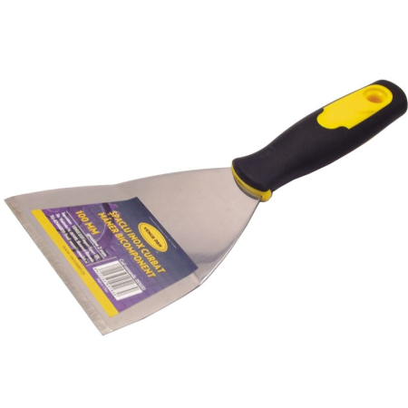 Scule și unelte - Șpaclu inox curbat, mâner bicomponent 100 mm