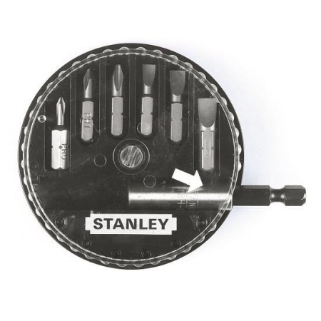 Burghie și dălți - STANLEY, Adaptor magnetic + 6 vârfuri, 89 g