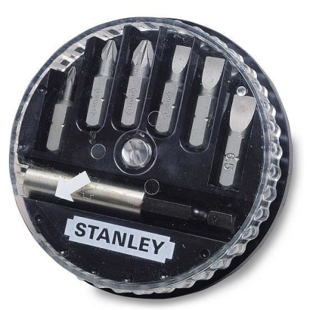 Burghie și dălți - STANLEY, Adaptor magnetic + 6 vârfuri, 91 g