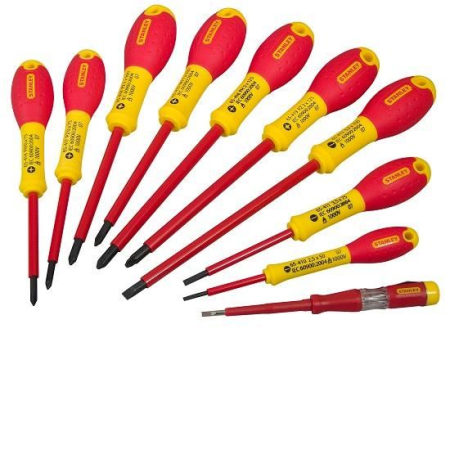 Șurubelnițe - STANLEY FATMAX, Set 10 șurubelnițe, izolate 1000 V
