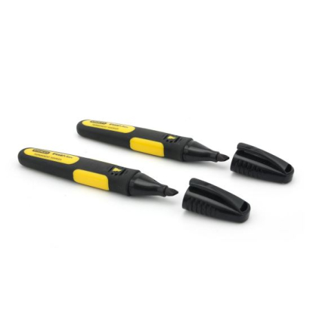 SCULE & MATERIALE - STANLEY FATMAX, Set 2 bucăți markere, negru, vârf lat
