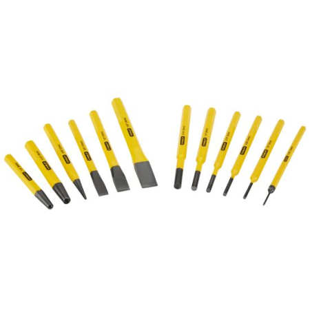 Scule și unelte - STANLEY, Set de 12 dălți, punctatoare și dornuri
