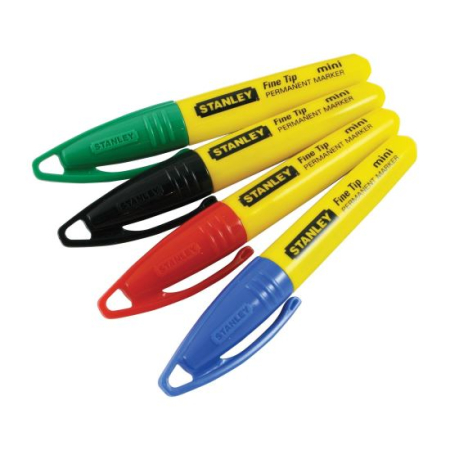 SCULE & MATERIALE - STANLEY, Set minimarkere, 4 bucăți