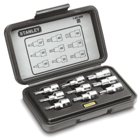 Chei și tubulare - STANLEY, Trusă chei torx, 9 piese, 1/2"
