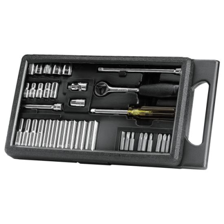 Chei și tubulare - STANLEY, Trusă chei tubulare, 35 piese, 1/4"