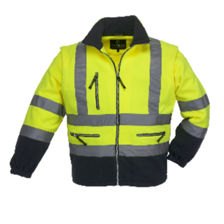 STATION, Jachetă termică HI-VIS, cu mâneci detașabile, din fleece 100% poliester 330 g/mp [1]
