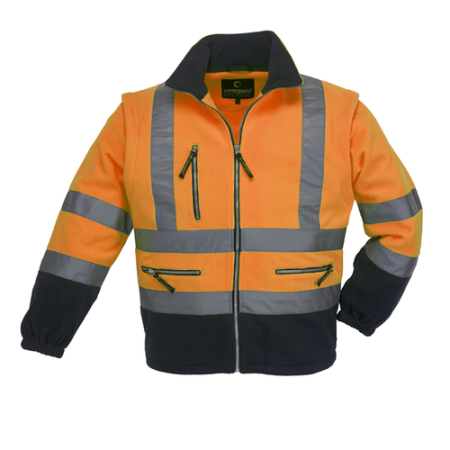 STATION, Jachetă termică HI-VIS, cu mâneci detașabile, din fleece 100% poliester 330 g/mp [5]