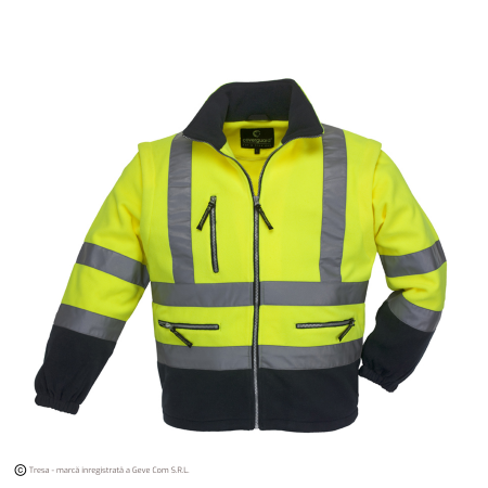STATION, Jachetă termică HI-VIS, cu mâneci detașabile, din fleece 100% poliester 330 g/mp [2]