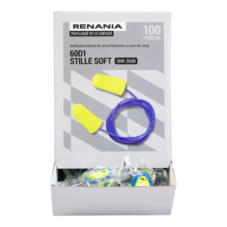 RENANIA STILLE SOFT NEXT, Antifoane interne de unică folosință din spumă de poliuretan, cu șnur din vinil [1]