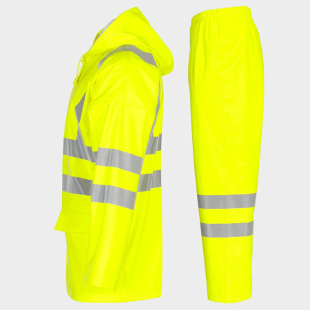 STORMER, Costum HI-VIS impermeabil cu pantaloni, din poliester cu acoperire poliuretanică, 200 g/mp [1]