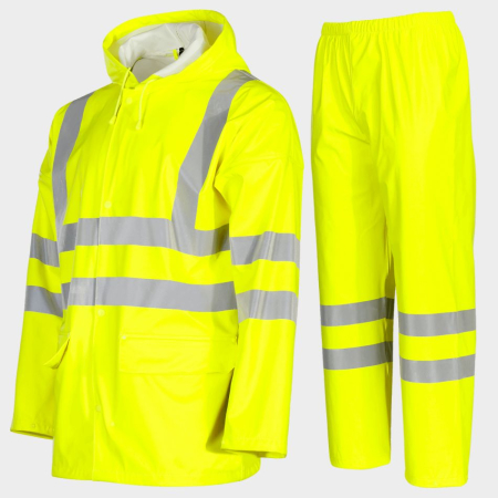 STORMER, Costum HI-VIS impermeabil cu pantaloni, din poliester cu acoperire poliuretanică, 200 g/mp [3]