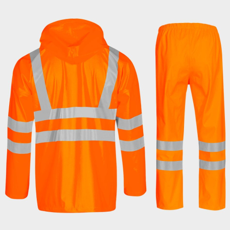 STORMER, Costum HI-VIS impermeabil cu pantaloni, din poliester cu acoperire poliuretanică, 200 g/mp [2]