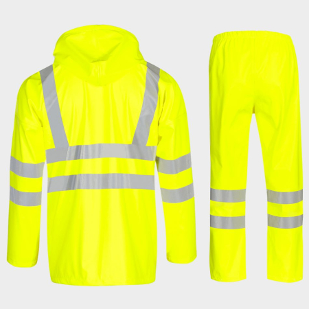 STORMER, Costum HI-VIS impermeabil cu pantaloni, din poliester cu acoperire poliuretanică, 200 g/mp [2]