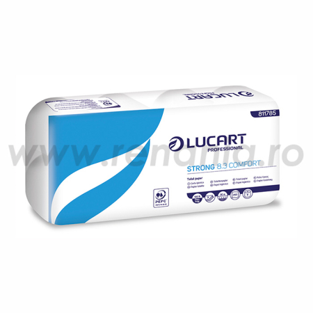 CURĂȚENIE ȘI INGRIJIRE - STRONG 8.3 COMFORT, Hârtie igienică din pastă de lemn pură [pachet 8 role]