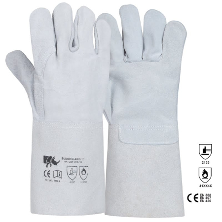 PROTECȚIA MÂINILOR - SUDOR CLASIC, Mănuși de sudură din spalt de bovină ignifugat, lungime 35 cm