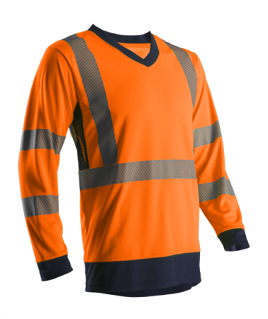 SUNO, Tricou HI-VIS cu mâneci lungi din tricot poliester, 140 g/mp [0]