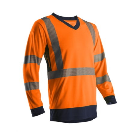 SUNO, Tricou HI-VIS cu mâneci lungi din tricot poliester, 140 g/mp [5]