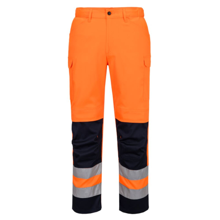 IMBRACAMINTE - T143, Pantaloni HI-VIS din 65% poliester, 33% bumbac, 2% elastan, 190 g/mp