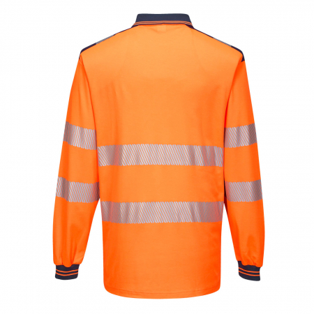 T184 PW3 HI-VIS, Tricou polo L / S din bumbac si poliester, cu maneca lunga [8]
