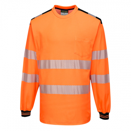 T185 PW3 HI-VIS, Tricou L / S din bumbac si poliester, cu maneca lunga [7]
