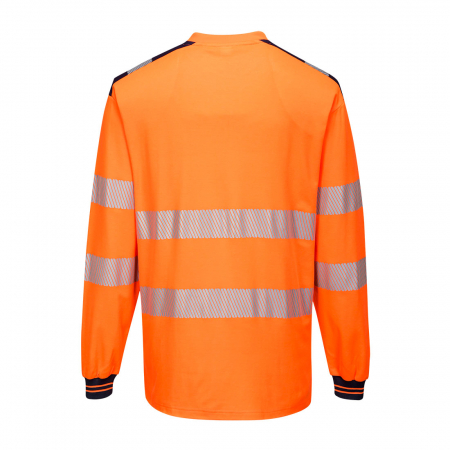 T185 PW3 HI-VIS, Tricou L / S din bumbac si poliester, cu maneca lunga [8]