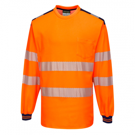 T185 PW3 HI-VIS, Tricou L / S din bumbac si poliester, cu maneca lunga [5]