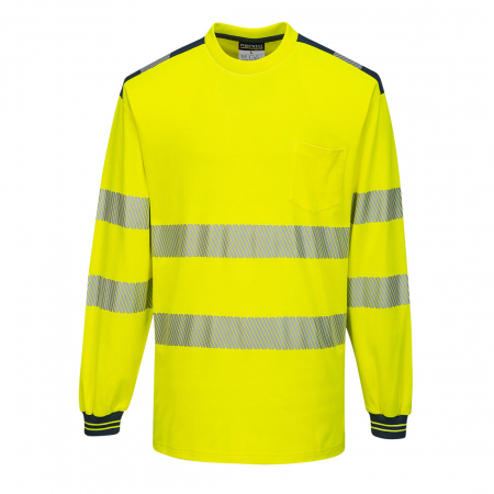 T185 PW3 HI-VIS, Tricou L / S din bumbac si poliester, cu maneca lunga [3]