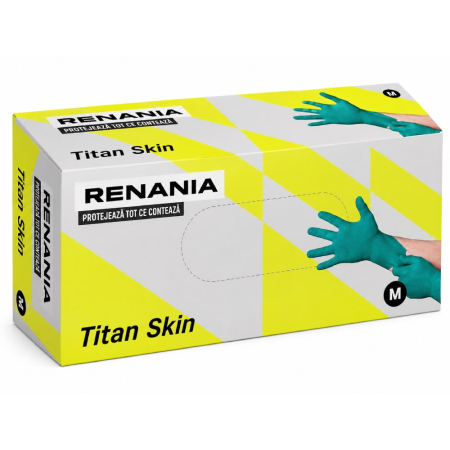 TITAN SKIN, Mănuși de unică folosință din nitril, nepudrate, lungime 24 cm [cutie 100 bucăți] [1]