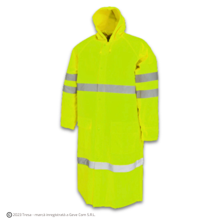 Jachete reflectorizante (HI-VIS) - TRINIDAD / TOBAGO, Pelerină HI-VIS cu glugă încorporată. din poliester Oxford și membrană PVC, lungime 130 cm