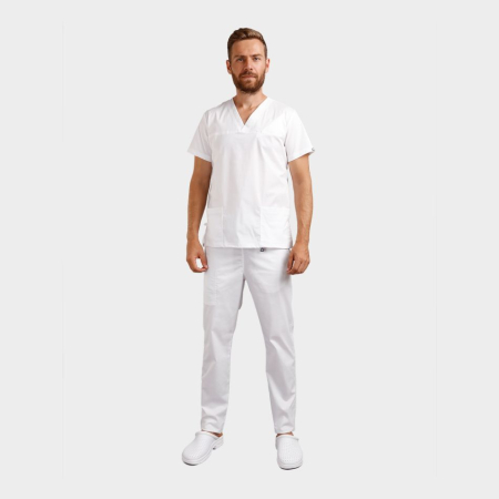 TONY, Pantaloni medicali din bumbac cu elastan, 160 g/mp [10]