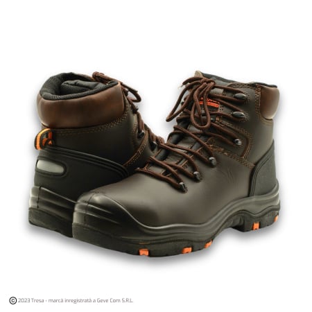 Bocanci - TOPAZ HIGH S3, Bocanci de protectie cu bombeu din compozit, lamela antiperforatie, fete hidrofobizate, talpa SRC, HRO